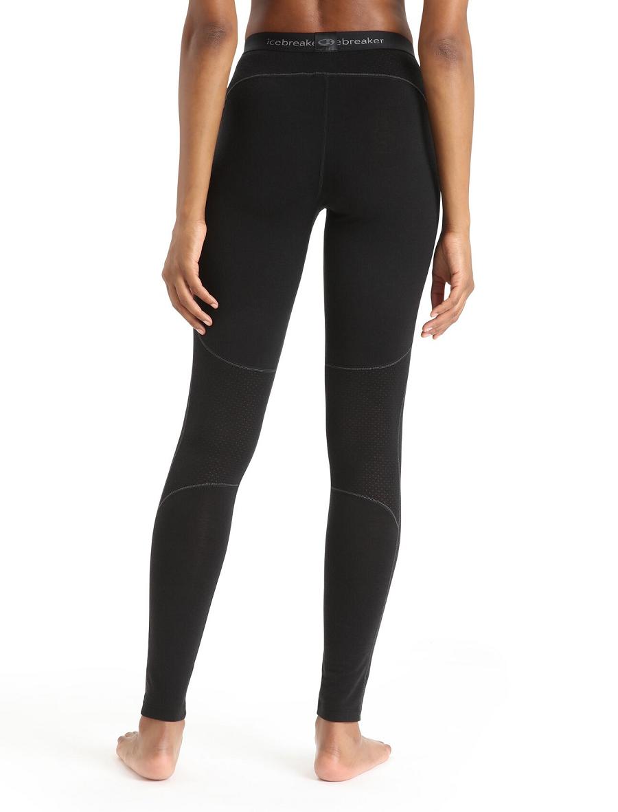 Black Icebreaker BodyfitZone™ Merino 150 Zone Thermal Women's Leggings | AU 1543UZGT